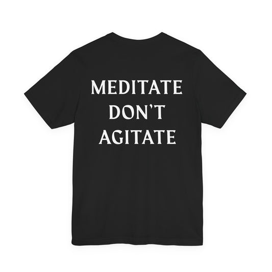 Black T-shirt with white motivational mindset message
