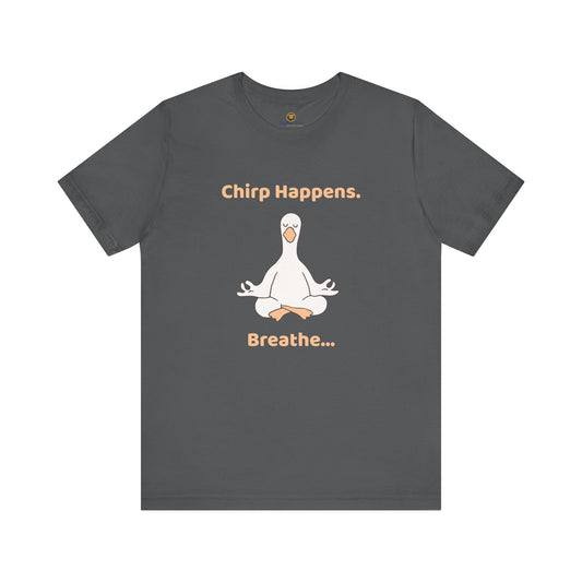 Mindfulness T-shirt - Meditating Bird Positive Vibes Unisex Tee