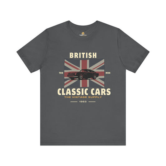 Classic Car Enthusiast T-shirt - British Classic Cars Unisex Tee
