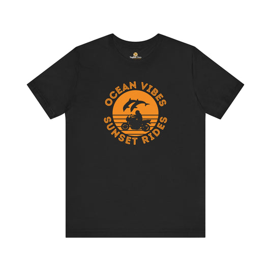 Ocean Vibes Sunset Rides Unisex Tee