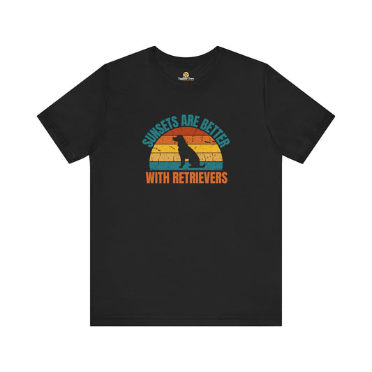 Sunsets Are Better With Retrievers Unisex Tee