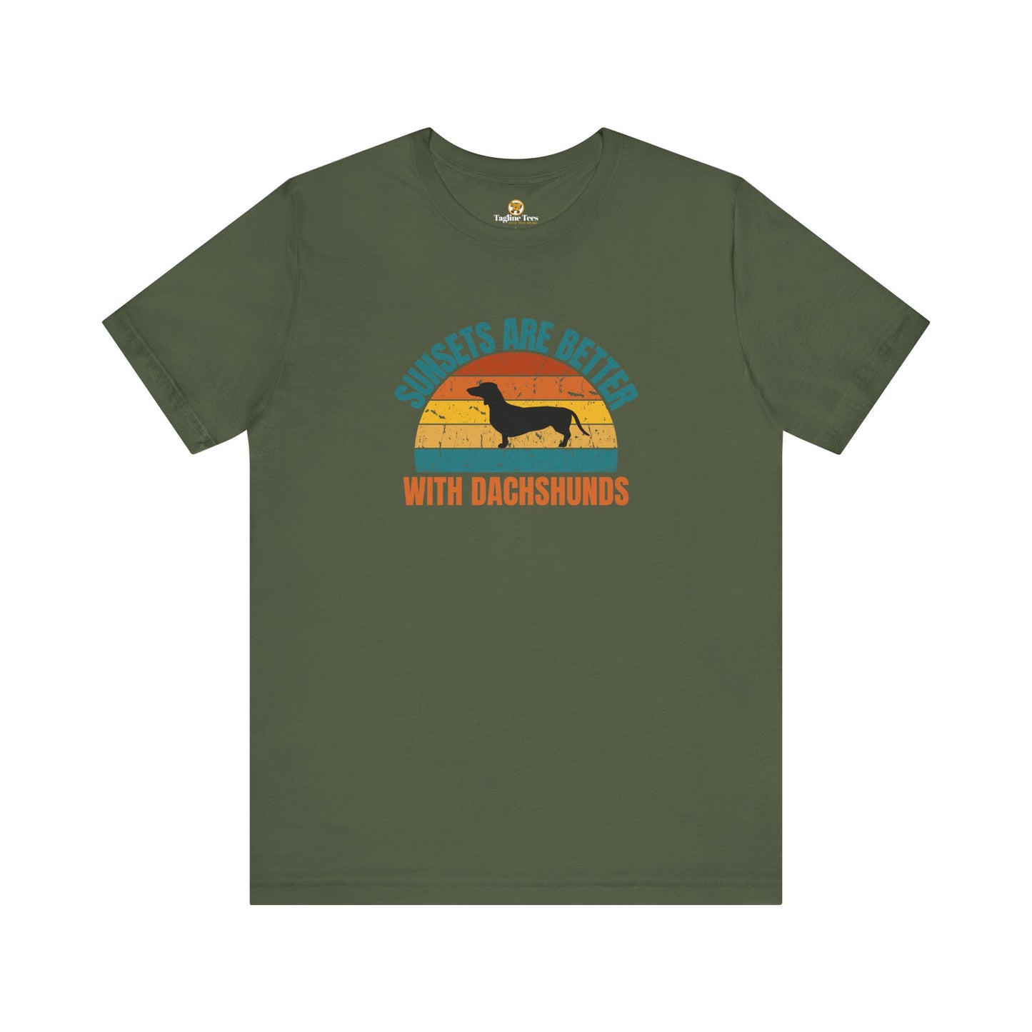Sunsets Are Better With Dachshunds Unisex Tee