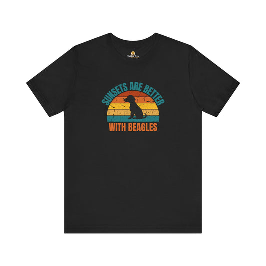 Sunsets Are Better With Beagles Unisex Tee