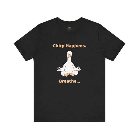 Meditating Bird Positive Vibes Unisex Tee