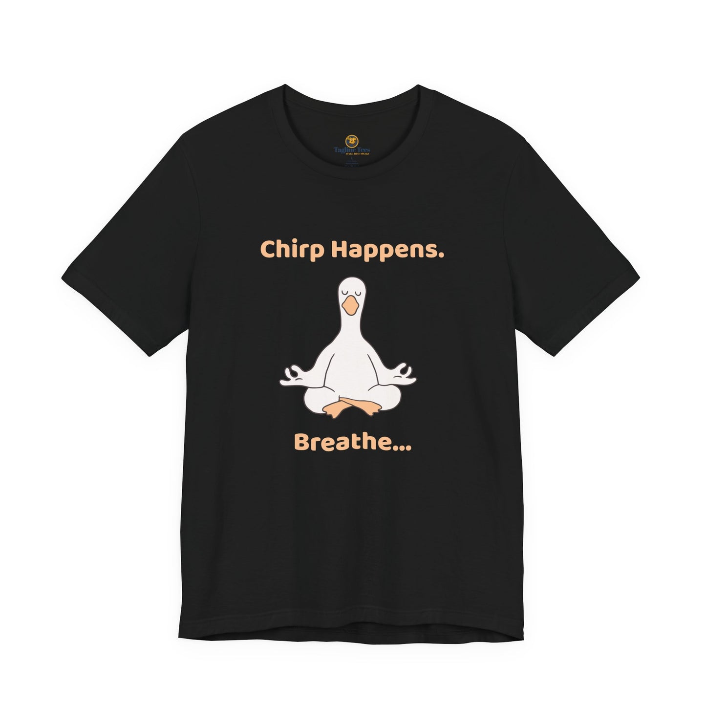 Meditating Bird Positive Vibes Unisex Tee
