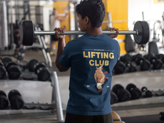 Gym T-shirt Mens and Womens - Lifting Club 'Bull' Unisex Tee